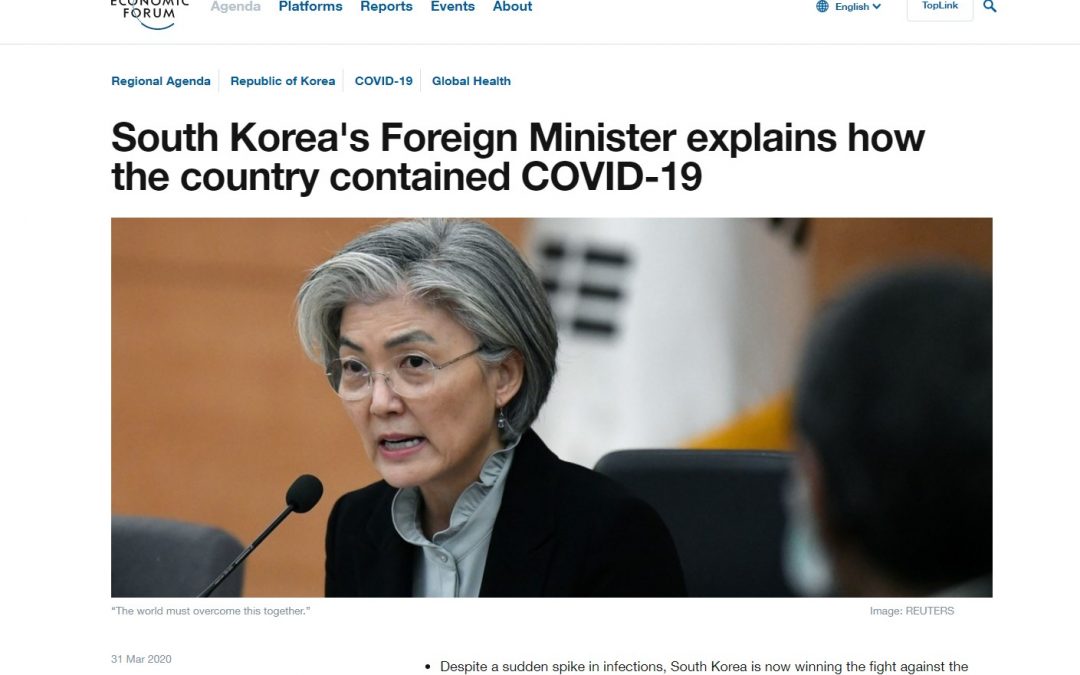 South Korea’s Foreign Minister explains how the country contained COVID-19