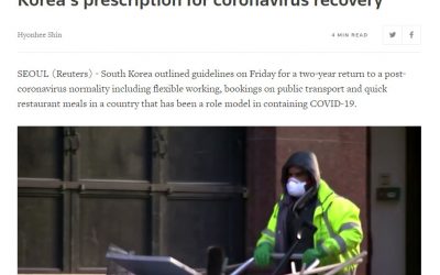 Work smart, travel alone, eat out fast: South Korea’s prescription for coronavirus recovery